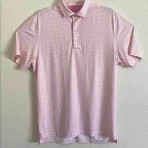 Johnnie-O Men’s Pink Patterned Men's Shirt Size M